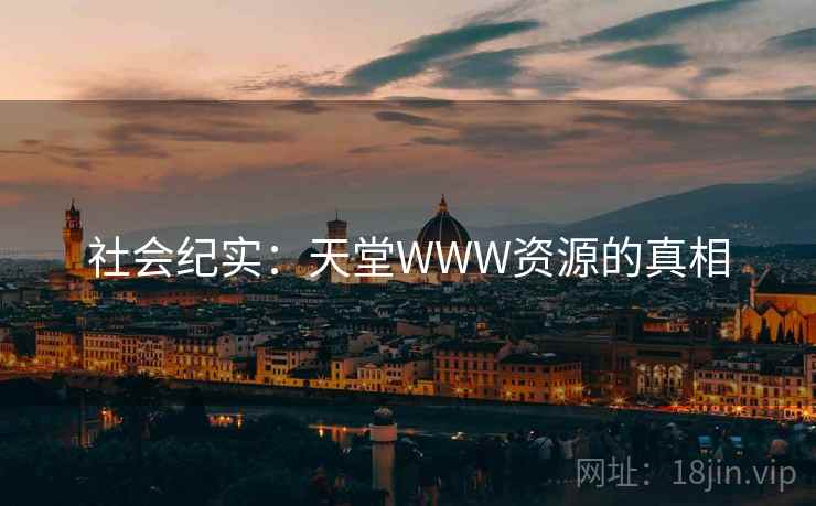 社会纪实：天堂WWW资源的真相