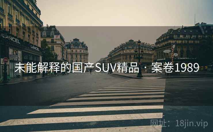 未能解释的国产SUV精品 · 案卷1989